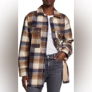 Treasure & Bond plaid flannel shirt Jacket Nordstrom M med